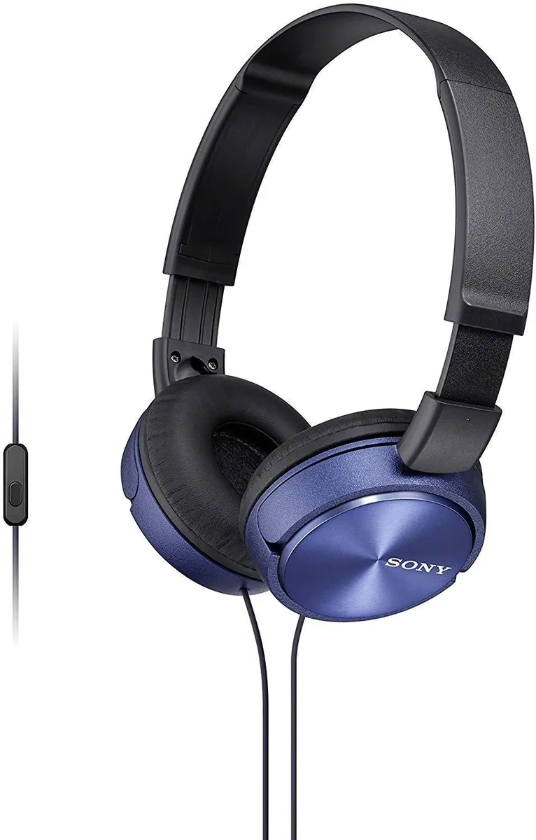 Sony Sony MDR-ZX310AP Wired Foldable Headphones Metallic Blue — product photo
