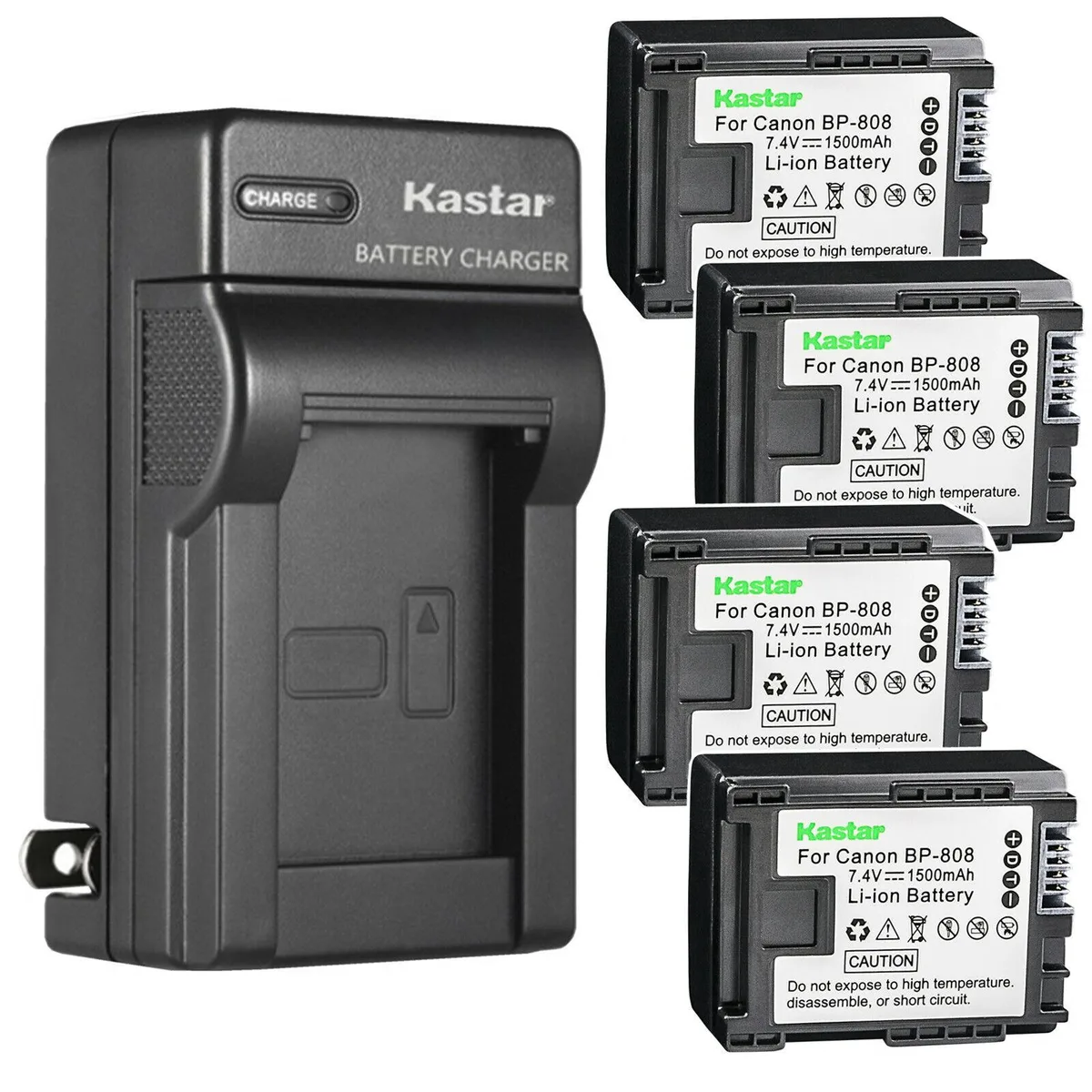 Kastar Kastar BP-808 4-Pack Battery &amp; AC Wall Charger — product photo