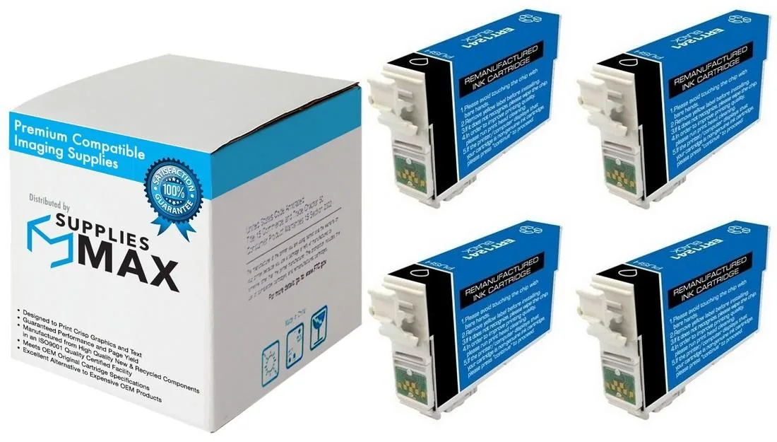 SuppliesMax SuppliesMax Epson T124120 4-pack black inkjet 200 pages — product photo