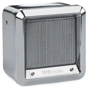 Chrome CB extension speaker with shiny metal grille