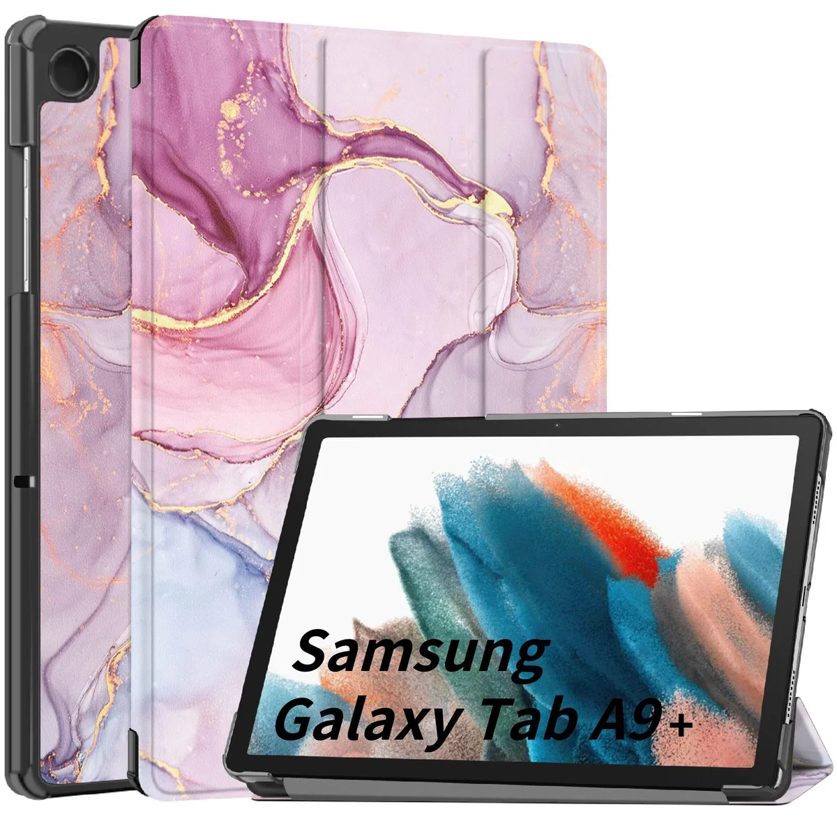 anicestore anicestore Tri-Fold Hard-Shell Case for Samsung Galaxy Tab A9 Plus 11" 2023 (Marble) — product photo