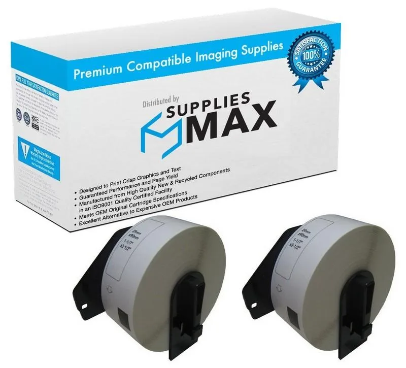 SuppliesMax SuppliesMax DK-1201 2-pack label tape 400 pages — product photo