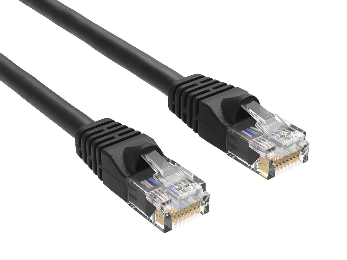 Cable Leader Cable Leader 12ft Cat6 Network Ethernet Cable Black 24AWG 550MHz — product photo