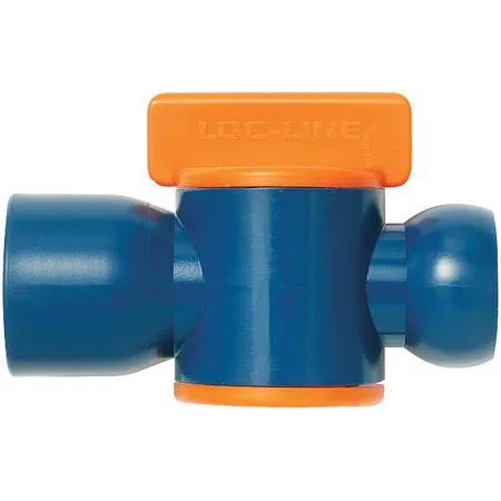 Ten white acetal shut-off valves with female NPT threads