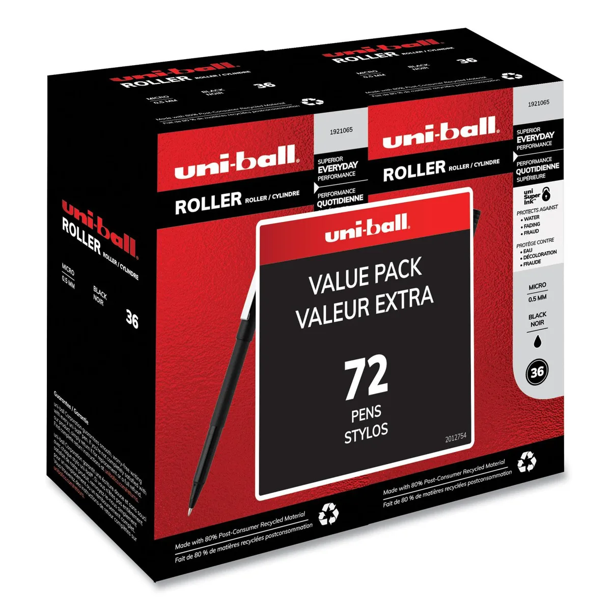 uni-ball uni-ball UBC2013565 Rollerball Pen Micro 0.5mm Black 72/Pack — product photo