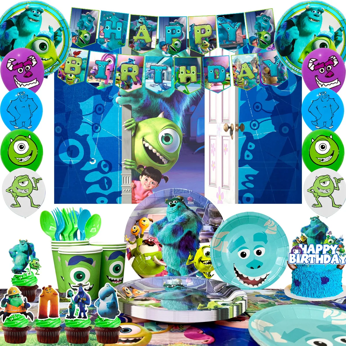 InBoxxarty InBoxxarty Monsters Inc Party Supplies 114pcs — product photo