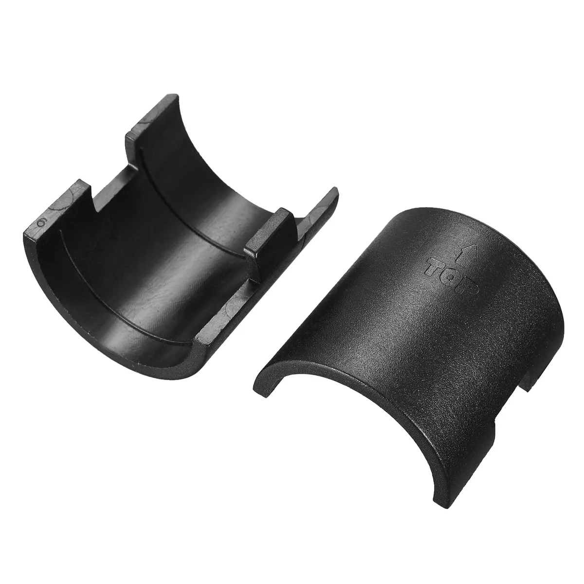 Sixteen black ABS clips for 1.5 inch wire shelving posts