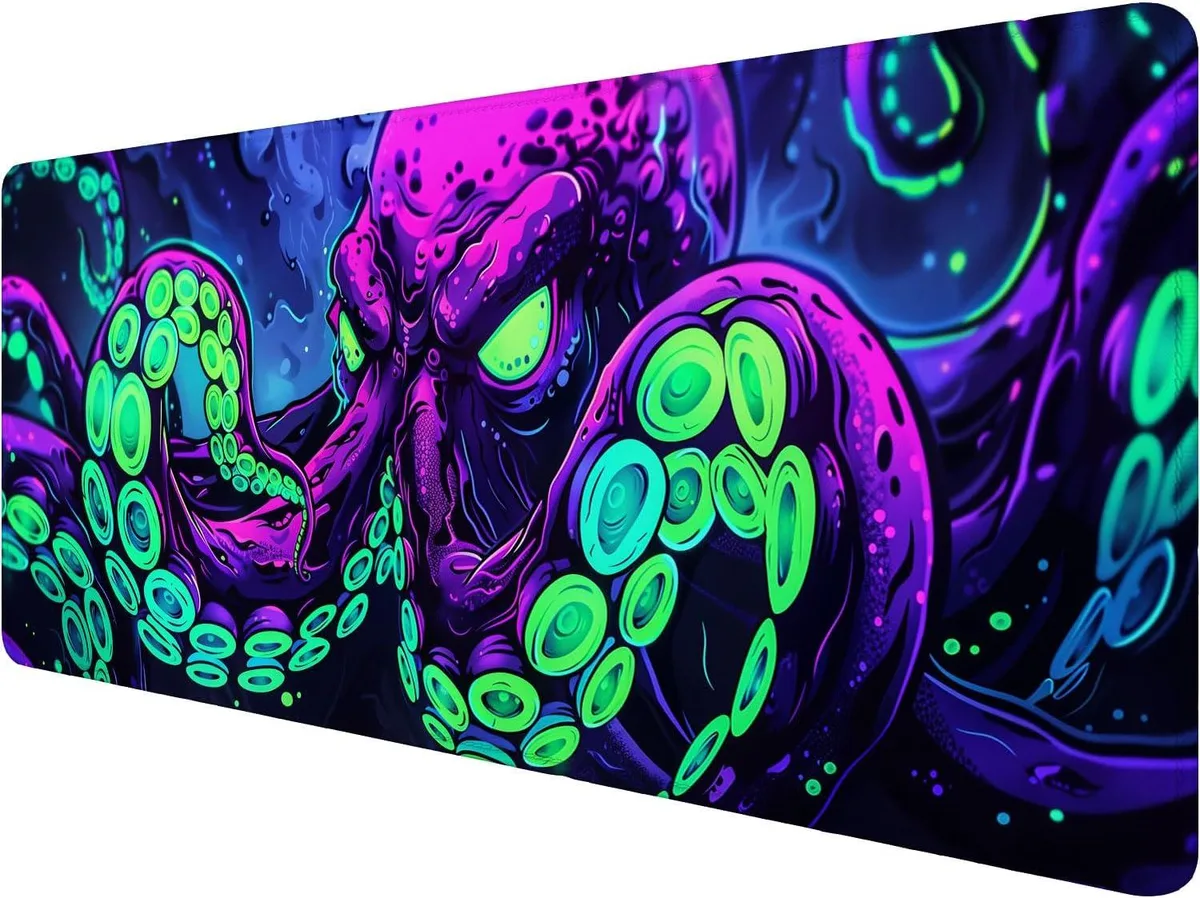 Brainwavz Brainwavz Octopus Desk Mat Neon Cthulhu 31.5x11.8 — product photo