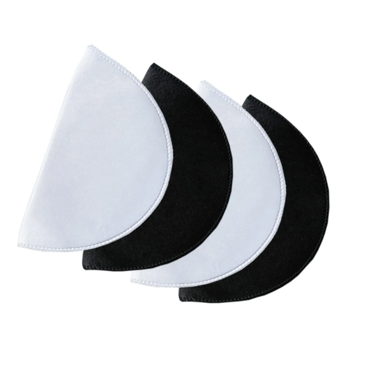  Singer Shoulder Pads 2 Pairs Black White Thin .23in 18cm 10.2cm Sewing Accessories — product photo