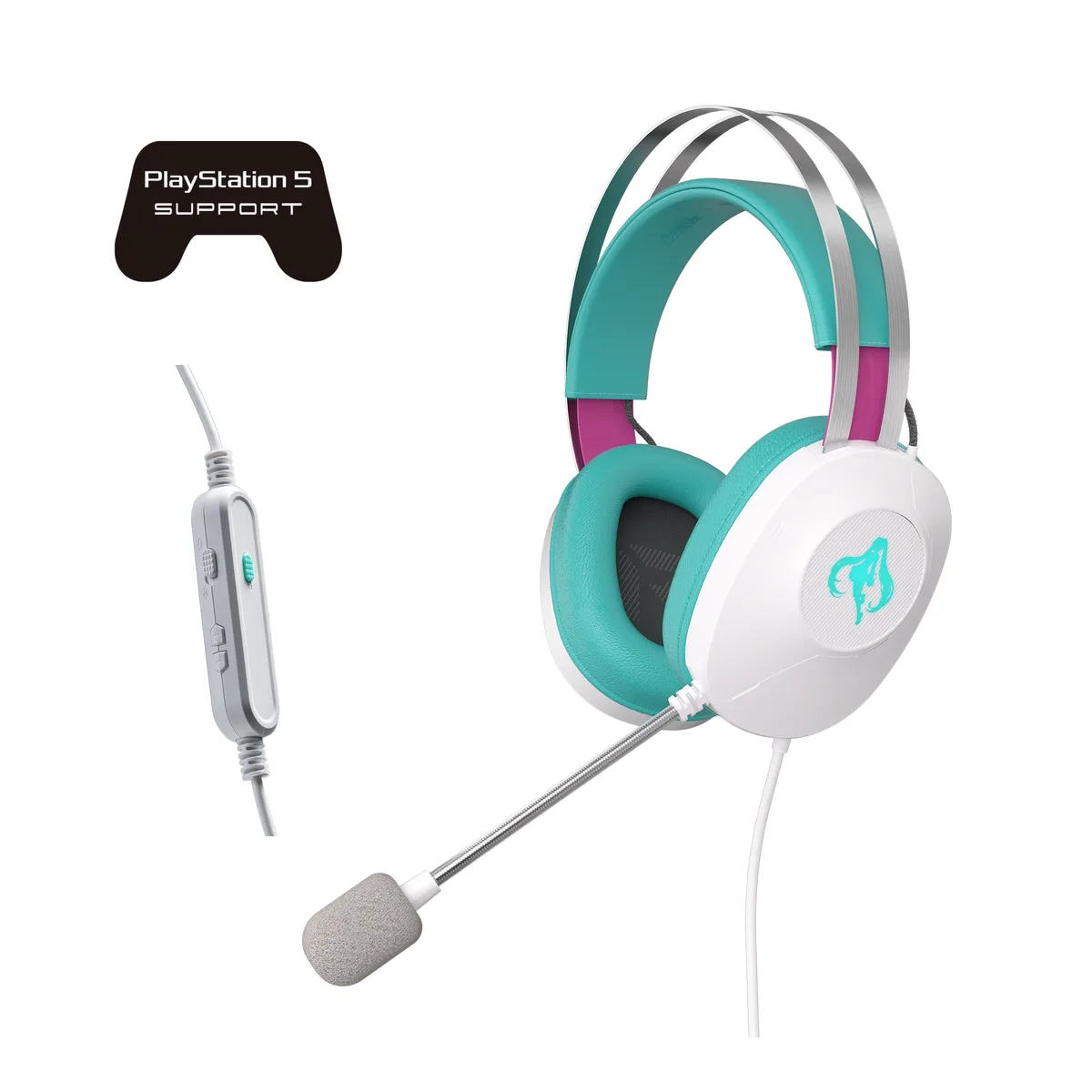 ASUS ASUS 90YH048B-BHAA00 H1 Gen II Hatsune Miku gaming headset — product photo