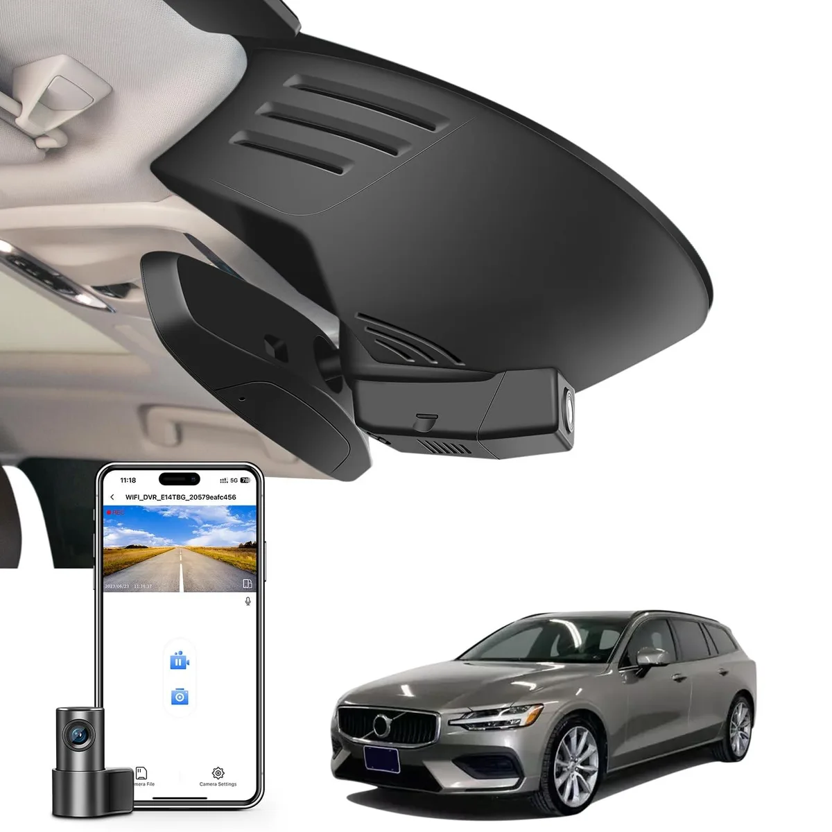 V2 Technologies V2 Technologies Dash Cam 4K Front 1080P Rear Model A 2 in 1 accessory — product photo