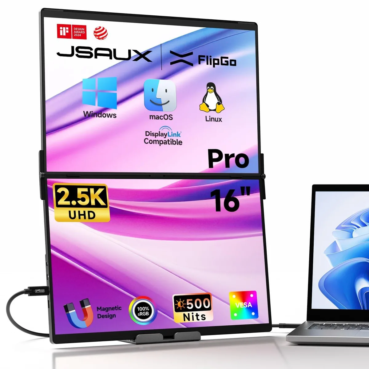 Avantalk Avantalk FlipGo Pro 16" 2.5K Dual Portable Monitor 2 in 1 accessory — product photo