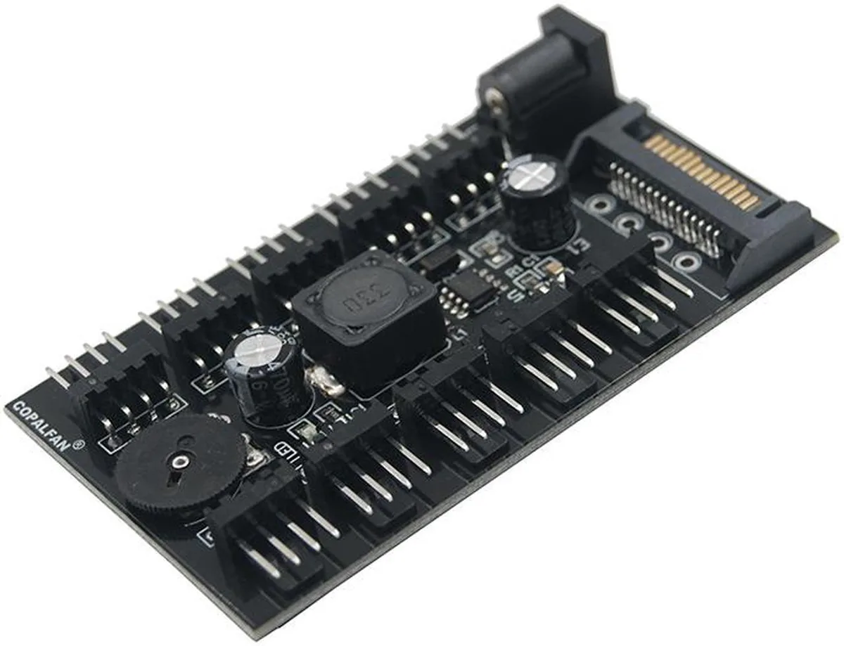 Vszerda Vszerda 10 Channel PWM Fan Speed Controller SATA internal power cable — product photo