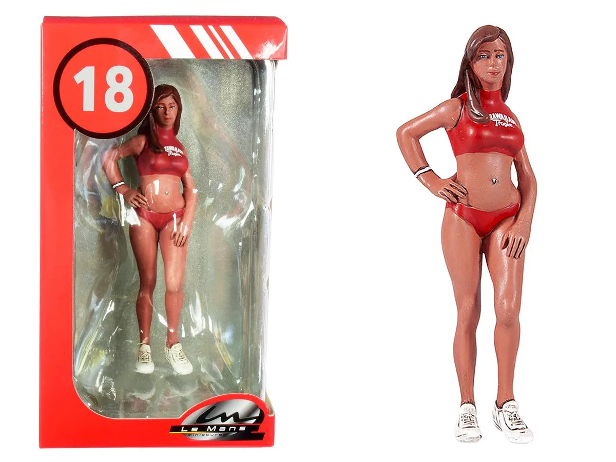 Le Mans Miniatures Le Mans Miniatures 2000's Julia "Miss Hawaiian Tropic" 1/18 Figurine hobby collectible — product photo