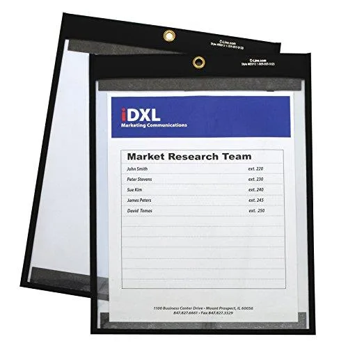 C-Line C-Line CLI85912 Magnetic Literature Holder Clear 9x12 25/Box — foto do produto
