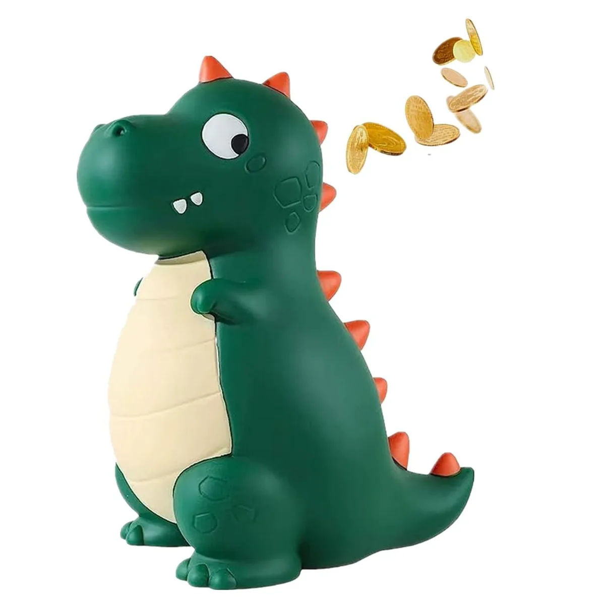  Dinosaur Piggy Bank (Green) 4.3x6.2x8.2 in — product photo