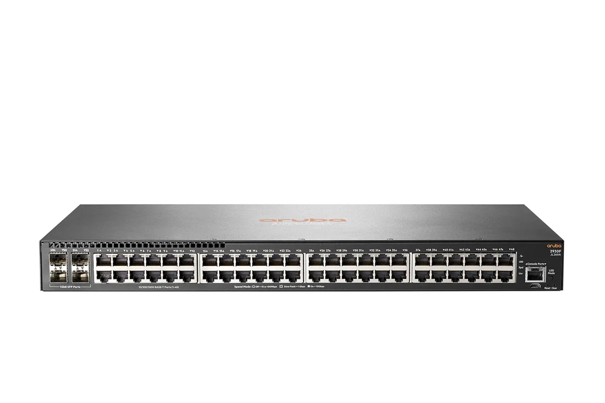 HPE HPE Aruba 2930F 48G 4SFP Managed L3 Gigabit Ethernet 1U Grey network switch — product photo