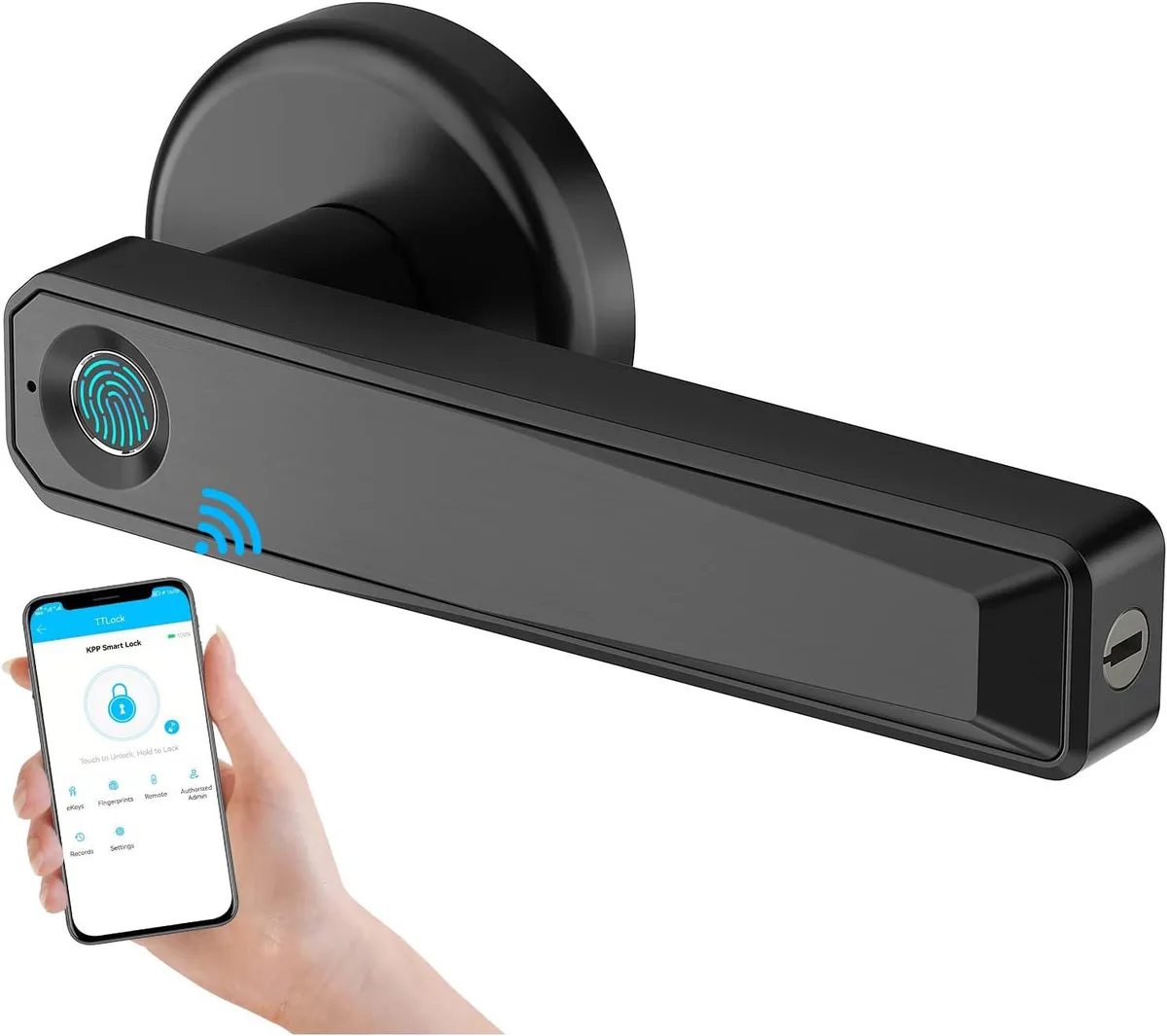 Computerzone Computerzone Smart Door Lock Fingerprint Bluetooth 35-55mm — product photo