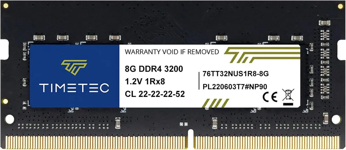Timetec Timetec 8GB DDR4 3200MHz CL22 SODIMM laptop RAM — product photo