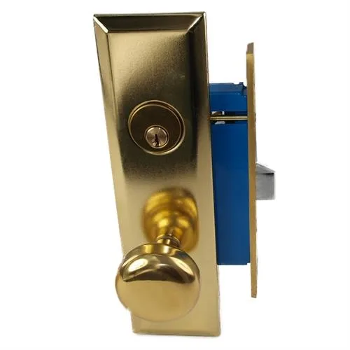 MAXTECH MAXTECH 1033BL Polished Brass Left Hand Mortise Door Lock — product photo