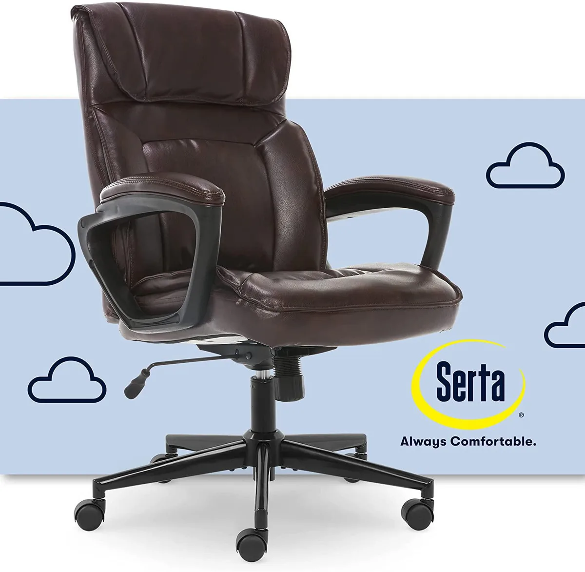 Serta Serta Hannah Microfiber Office Chair Brown — product photo