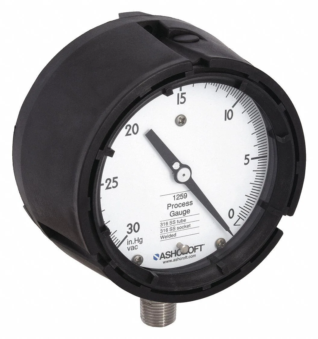 Ashcroft Ashcroft 451259SD04LVAC Vacuum Gauge 30 inHg to 30 psi — product photo