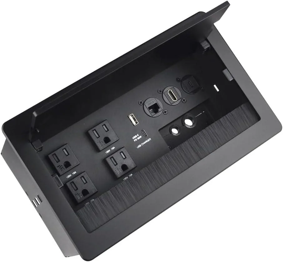 BFKK BFKK Recessed Power Strip 13 Ports USB-C 65W Black — product photo