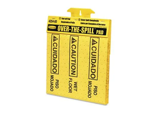 Rubbermaid Rubbermaid 4254 Over-The-Spill Pad Tablet 22/Pack Yellow 16x12 vacuum accessory — product photo