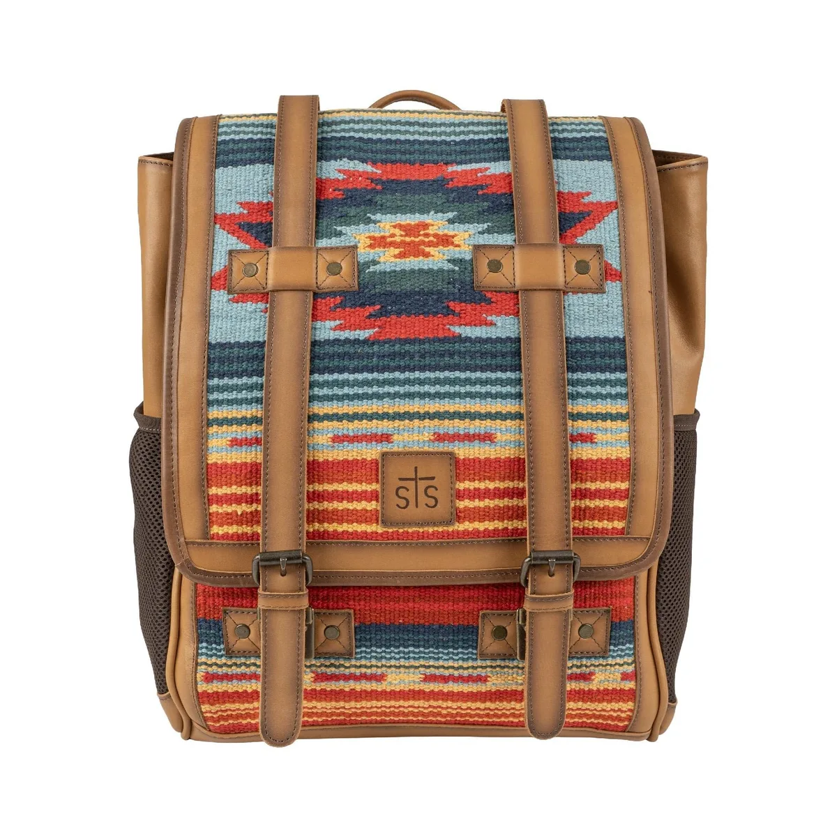 StS Ranchwear StS Ranchwear Chaynee Valley Serape Knapsack Leather 2 in 1 Accessory Multi — product photo