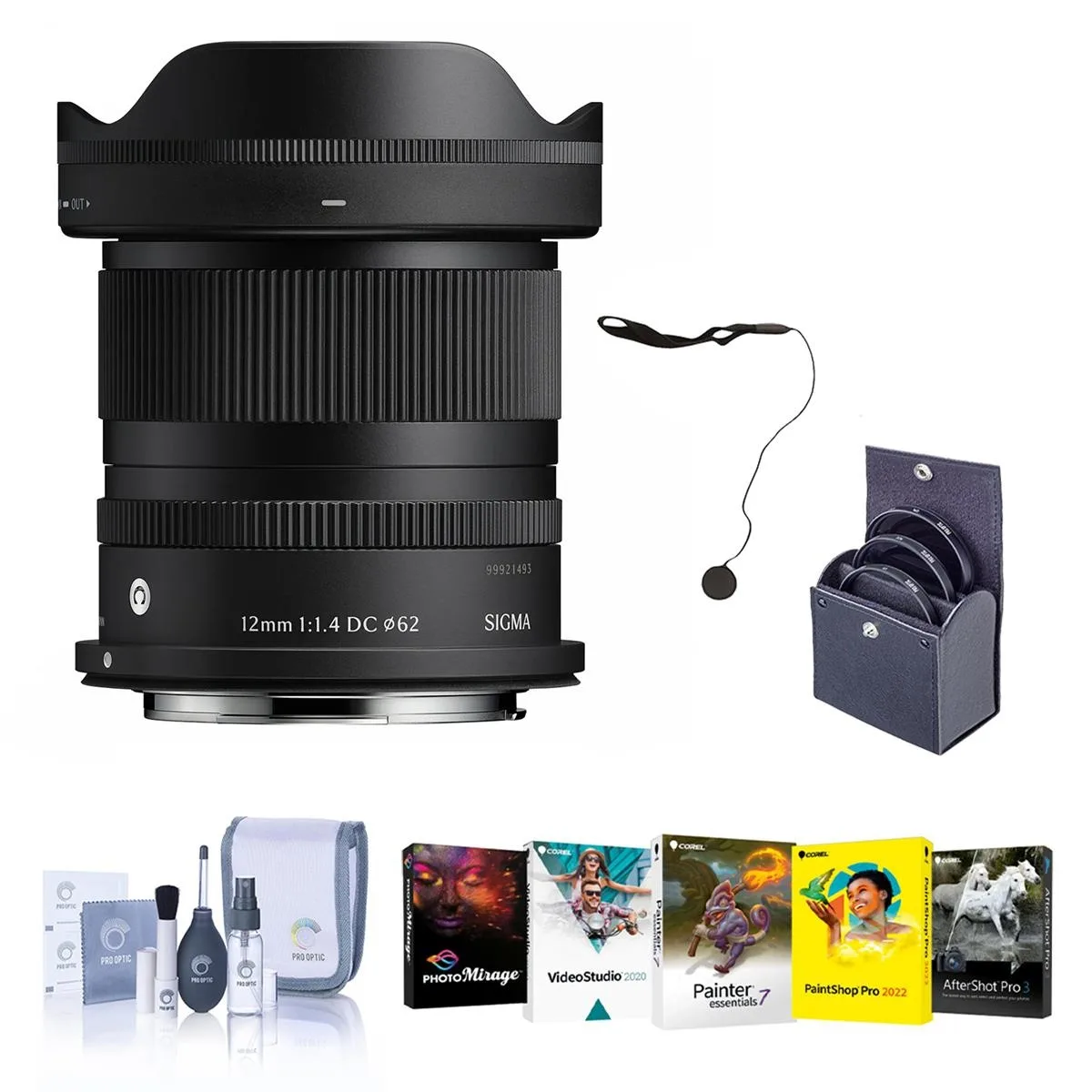 SIGMA Sigma 12mm f/1.4 DC Contemporary Lens for Canon RF Bundle with 62mm Filter Kit — product photo