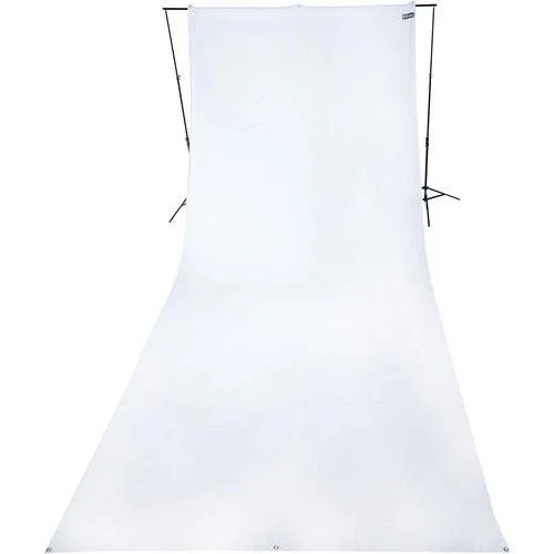 Westcott Westcott 9 x 20 ft Wrinkle-Resistant Cotton Studio Backdrop Hi Key White — product photo