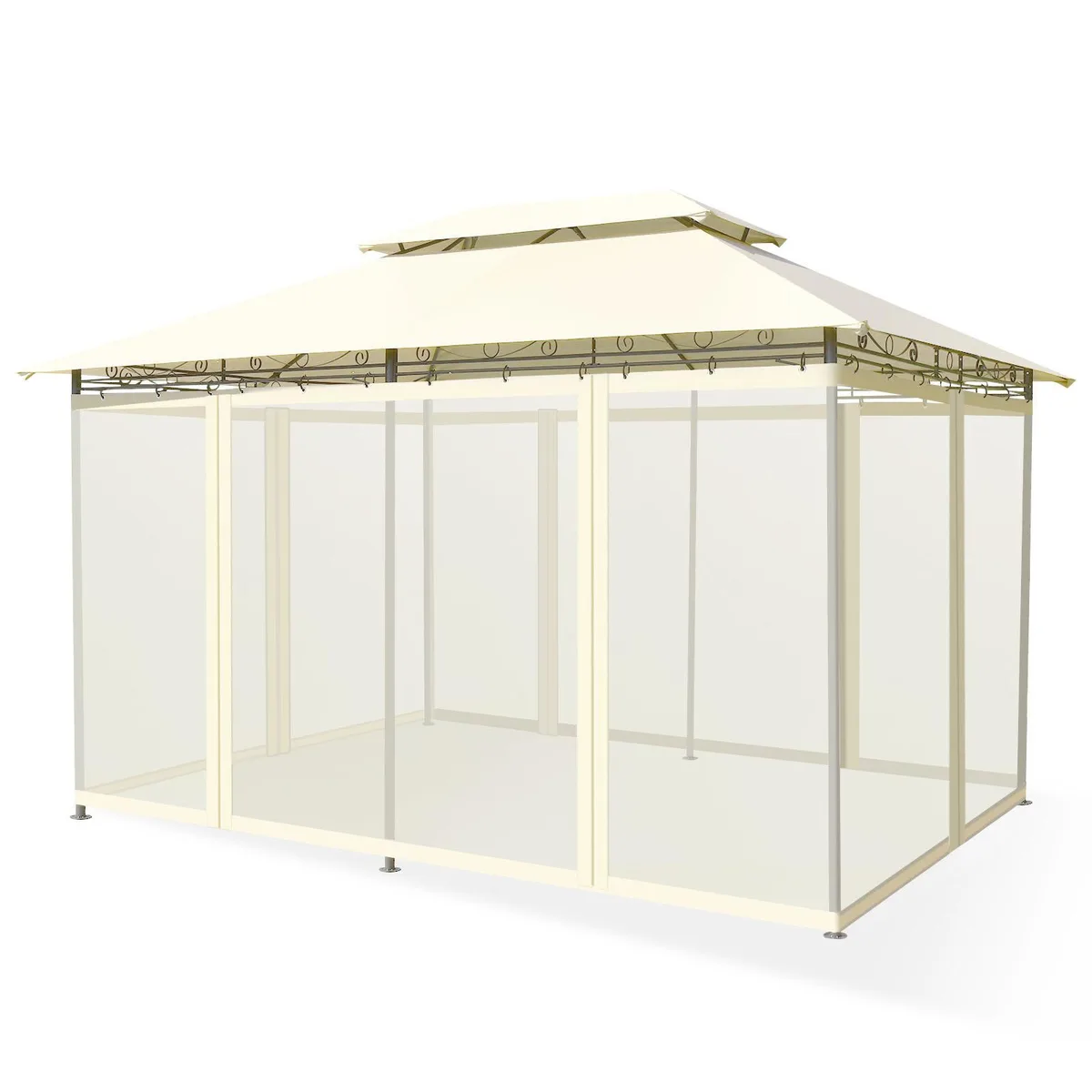 SlickBlue SlickBlue 10 x 13 ft Gazebo with Mesh Sidewalls Beige — product photo