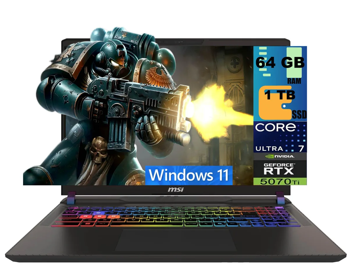 MSI MSI Vector 16 Gaming Laptop 16" WUXGA 144Hz Ultra 7 255HX RTX 5070 Ti 12GB 64GB 1TB — product photo