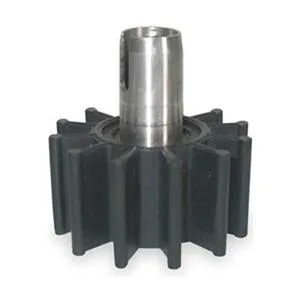 Black nitrile flexible impeller assembly with instruction sheet