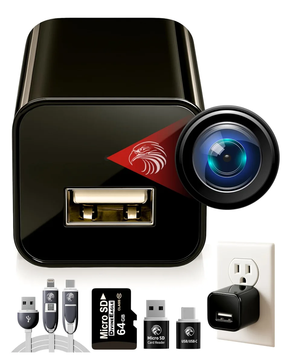 DivineEagle MEE007-3 Cube Camera 1080p 32GB Card — product photo