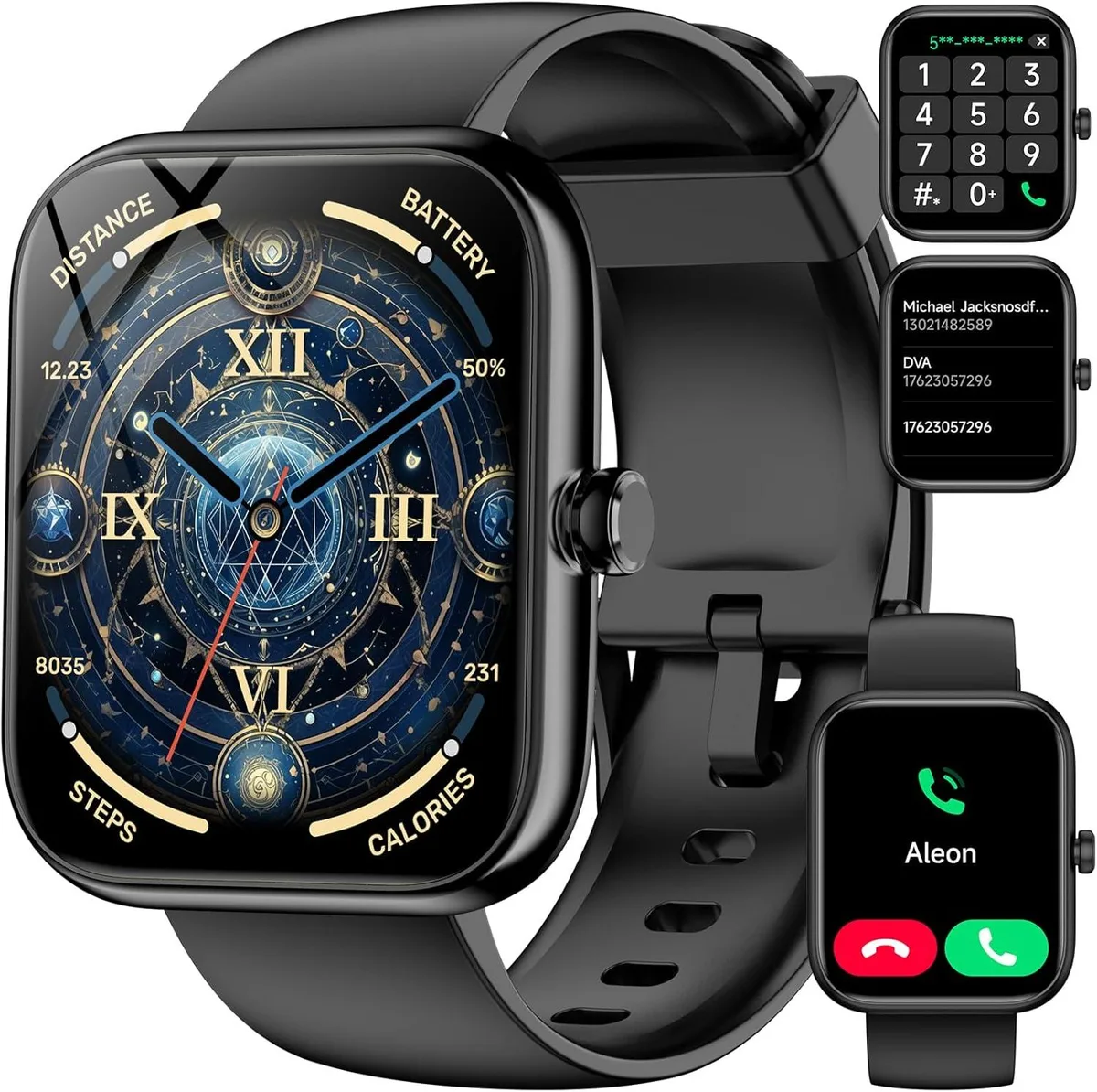 IHDAPP IHDAPP Smart Watch 1.83" Touchscreen Bluetooth 5.3 IP68 Black — product photo