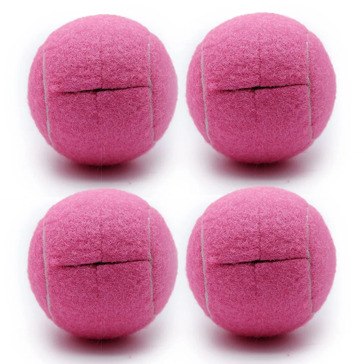  Precut Walker Tennis Balls 4 Pack 2.5 inch (Pink) — product photo