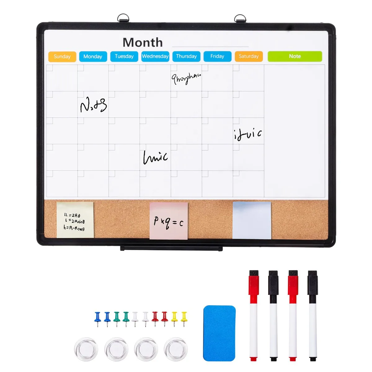 VEVOR VEVOR 24 x 18 in Calendar Whiteboard Cork Board Combo A210-1824CPW — product photo
