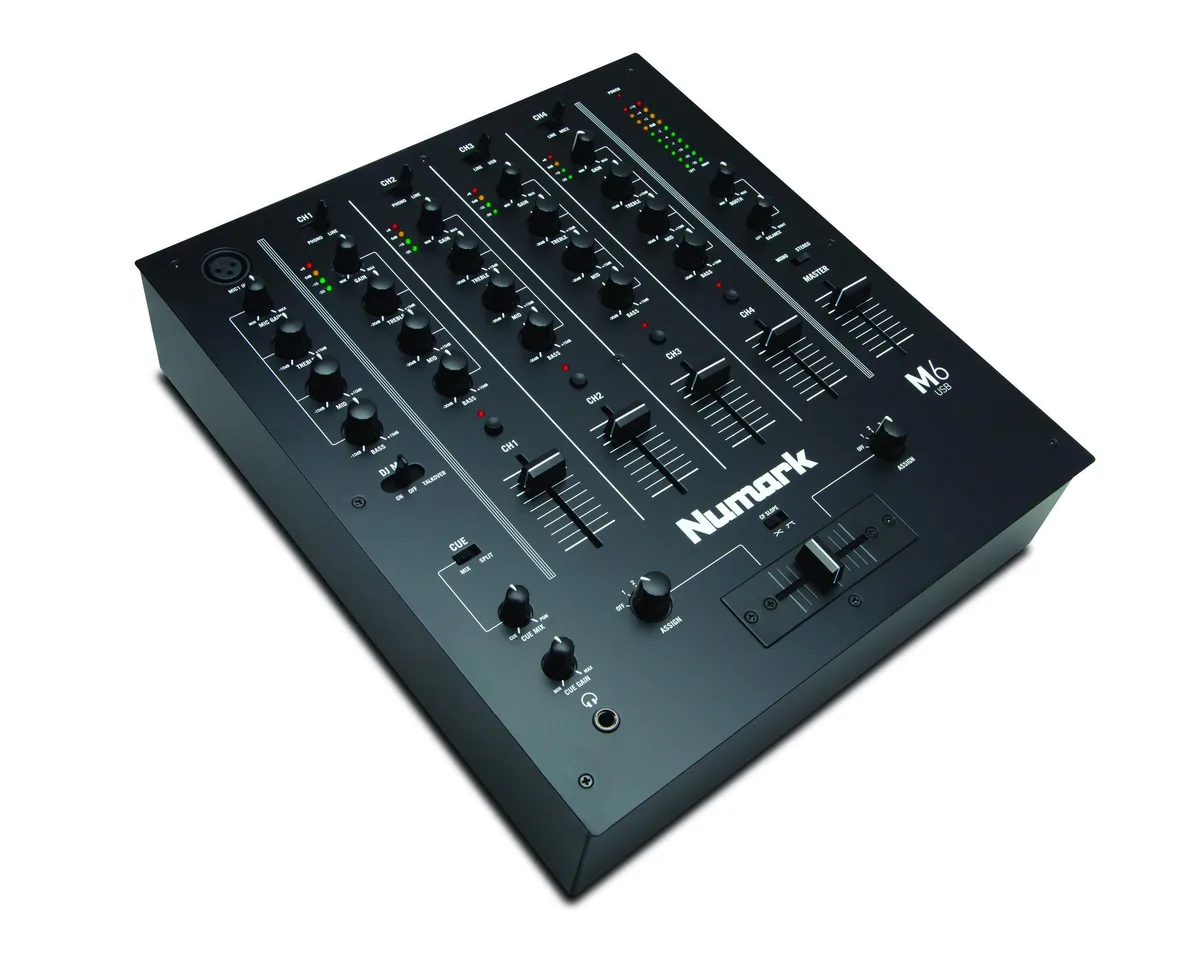 Numark Numark M6 USB 4-Channel DJ Mixer — product photo