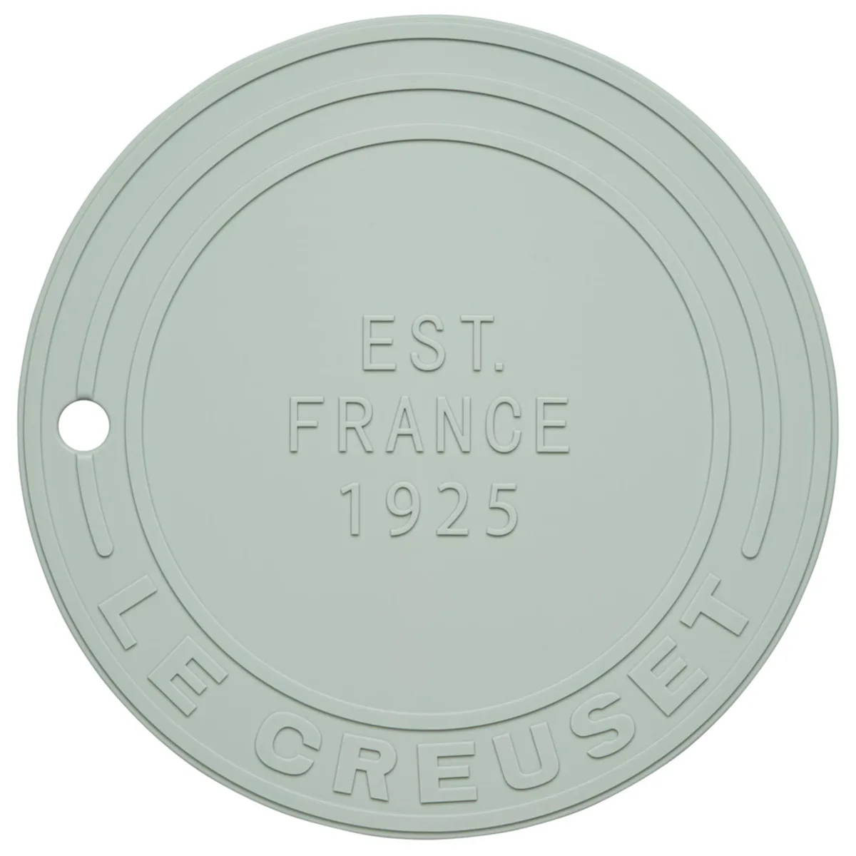 Le Creuset Silicone Trivet Sea Salt, flexible mat with hole for hanging