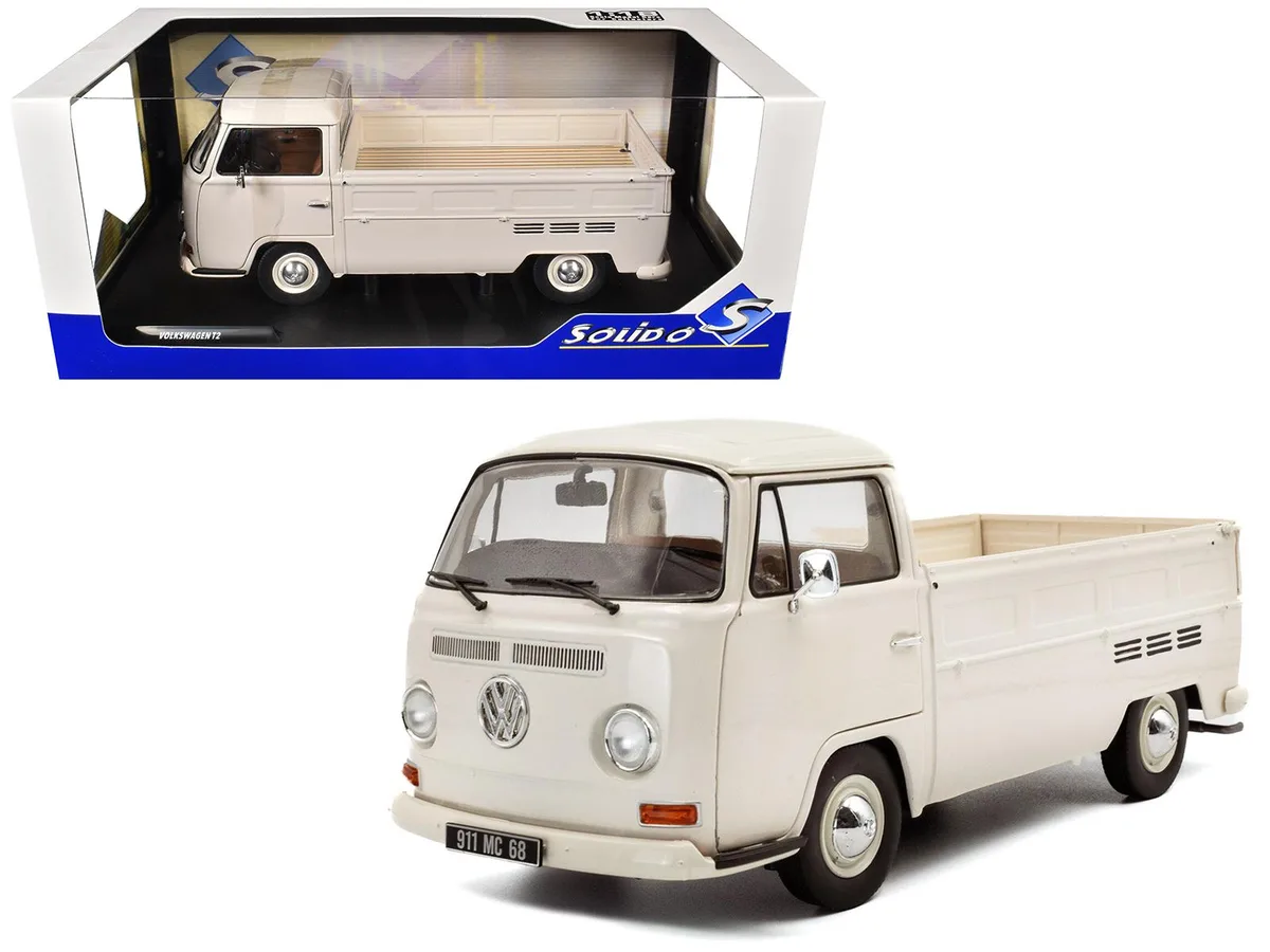 Solido Solido 1968 Volkswagen T2 Pickup Truck Beige 1/18 Diecast hobby collectible — product photo