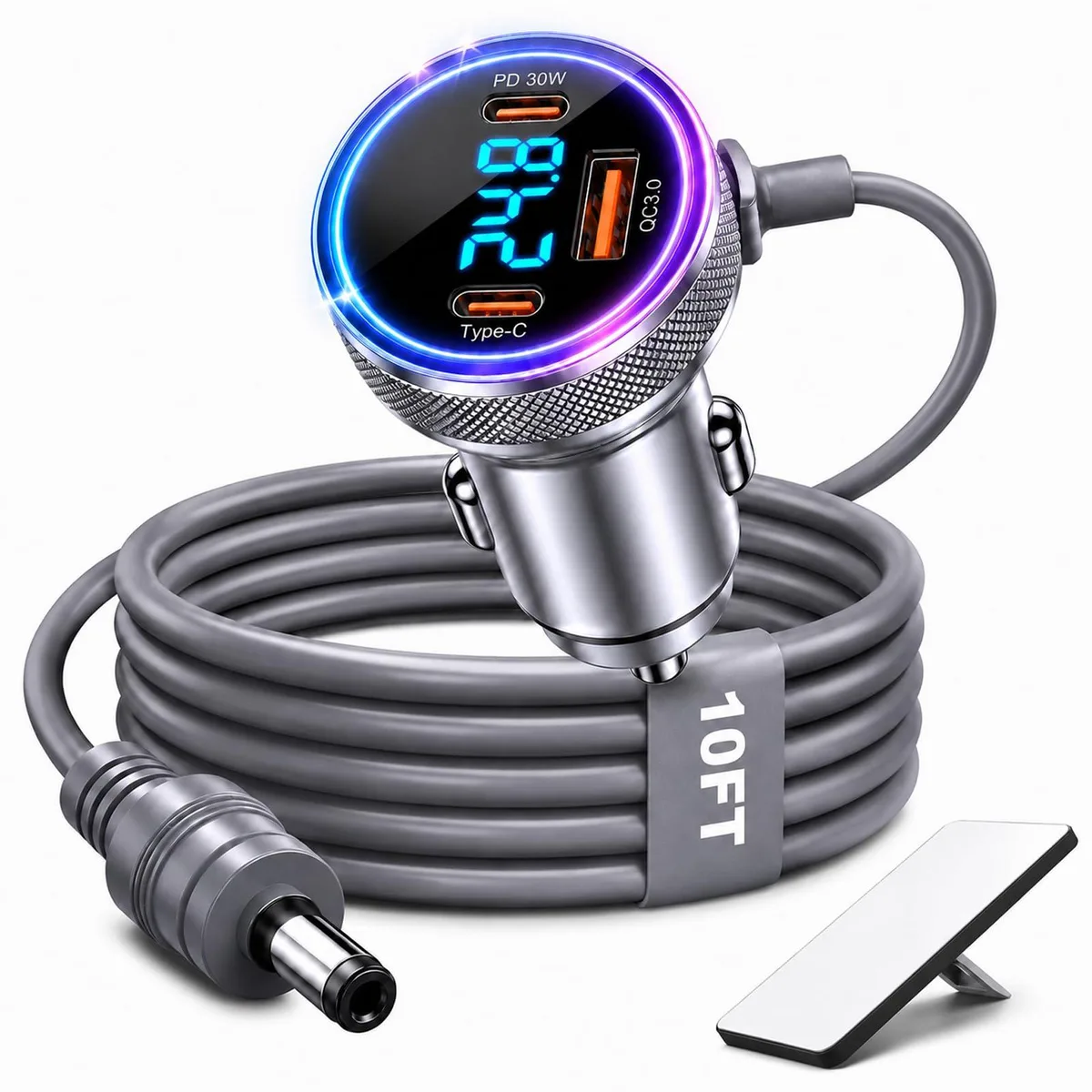  JOMARIUS Starlink Mini Car Adapter 10FT 12V-24V 45W USB-C 35W USB-A — product photo
