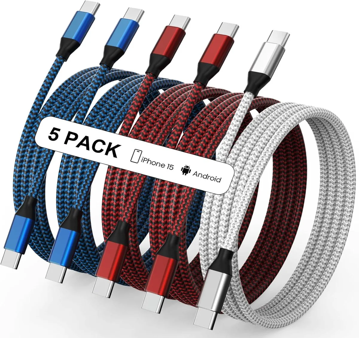 Miimall Miimall USB C to USB C Cable Nylon Braided 60W 3/3/6/6/10 FT — product photo
