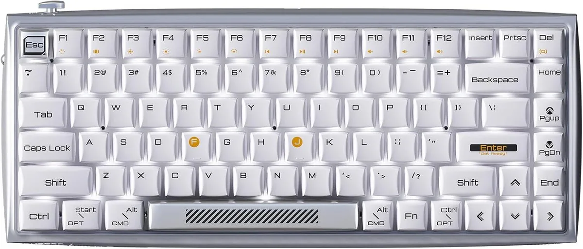 DURGOD DURGOD K710 84-key 75% wireless gaming keyboard Silver — product photo