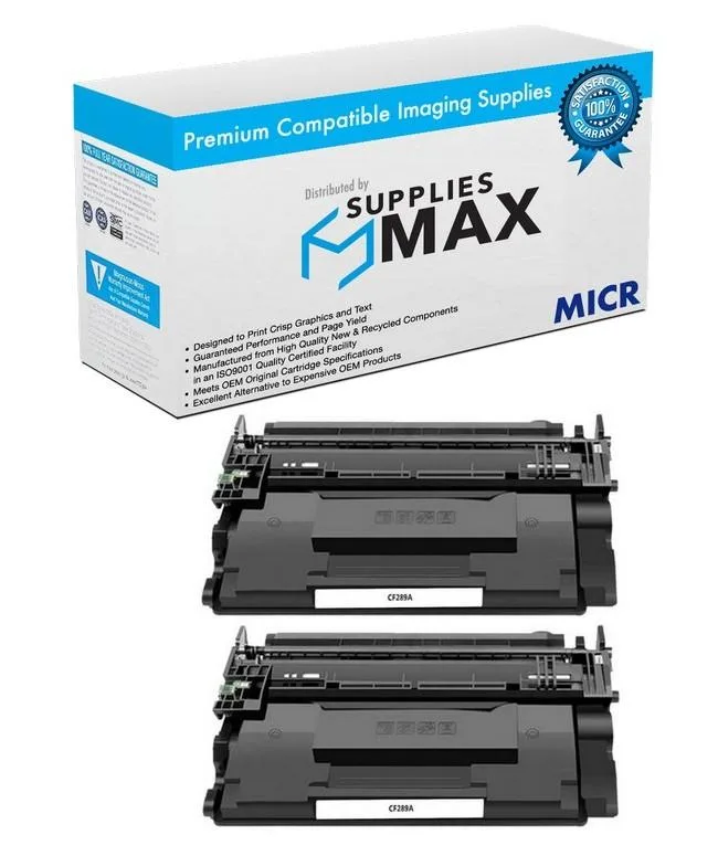 SuppliesMax SuppliesMax MICR Toner Cartridge 2-pack CF289AD1-MICR 5000 pages — product photo