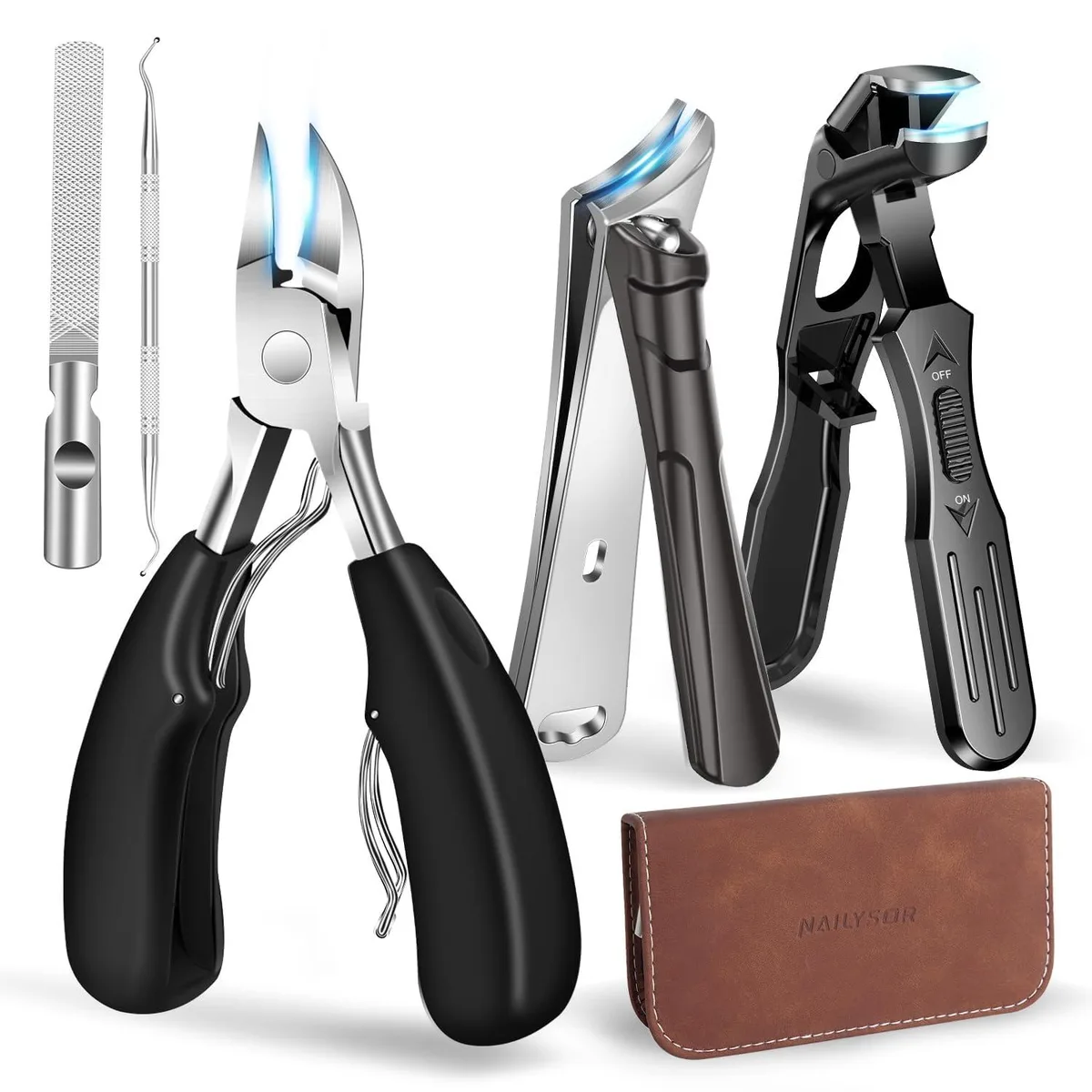  22-7 Toenail Clipper Set 5 Piece Stainless Steel Blue — product photo