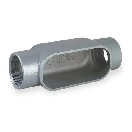 Gray iron conduit outlet body, C style, 3/4 inch trade size, powder-coated finish