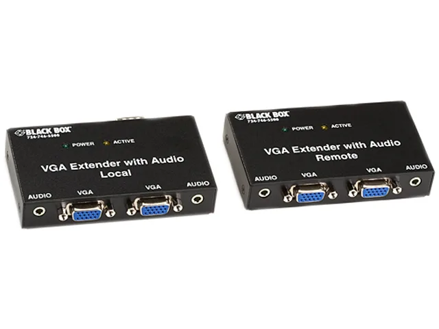 Black Box Corporation Black Box AC556A-R2 VGA Audio Repeater Kit 500 ft 1024 x 768 — product photo