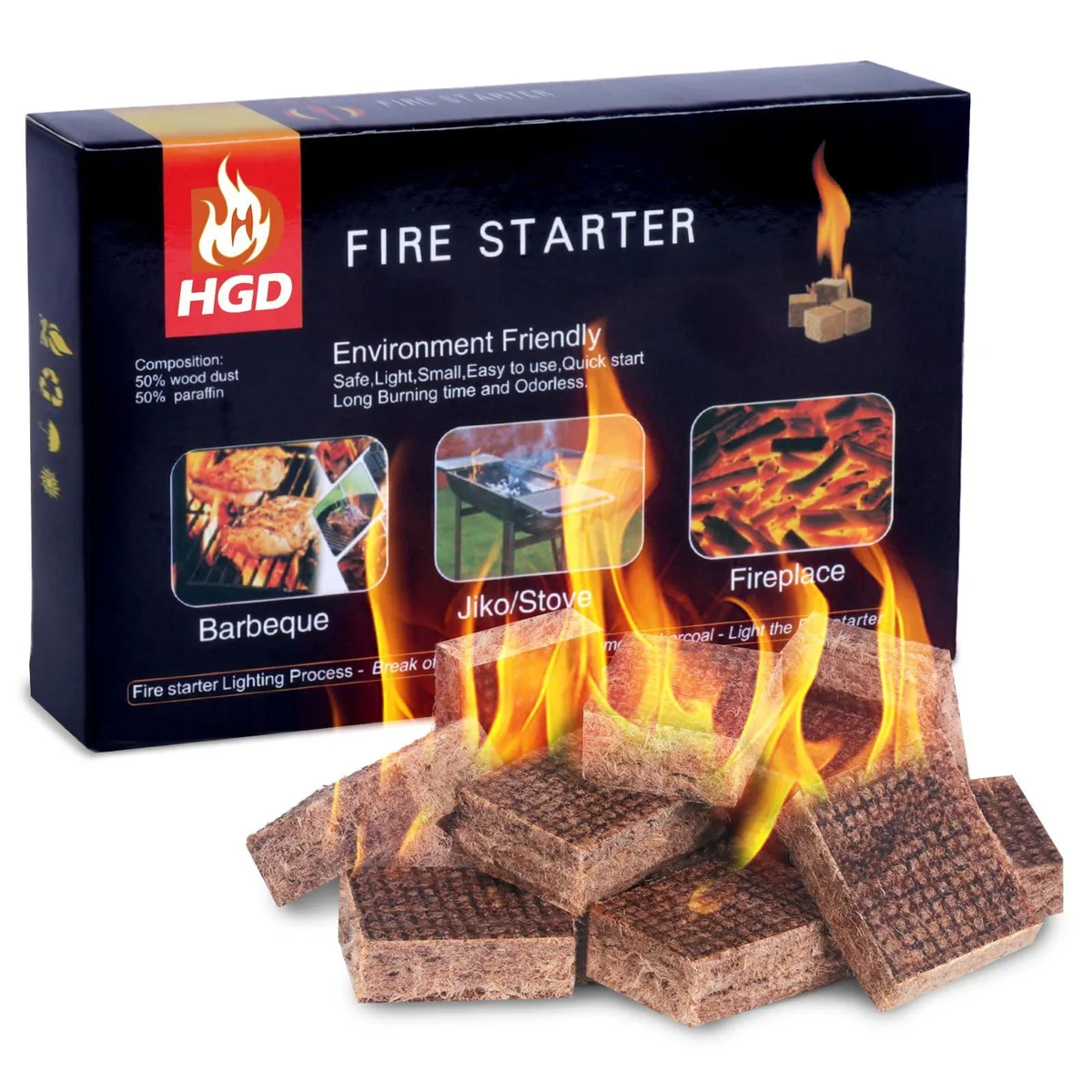  HGD Charcoal Starters 001 — 32 Mini Pieces — product photo