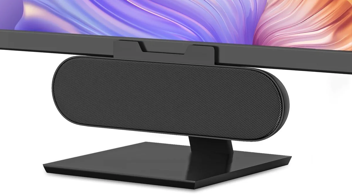 Corn Electronics Corn Electronics 10 W clip-on monitor speaker (Black) — product photo